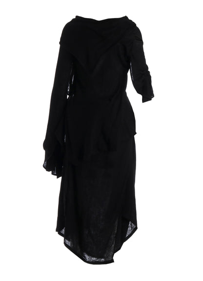 Ry DOUBLE LAYER GAUZE L LONG SLEEVE DRESS A