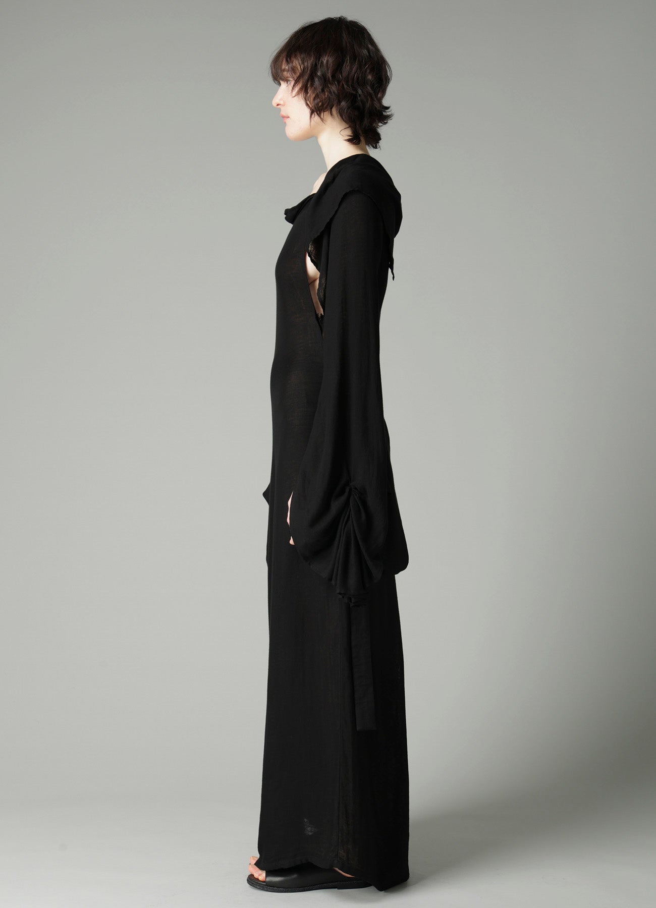 Ry DOUBLE LAYER GAUZE L LONG SLEEVE DRESS A