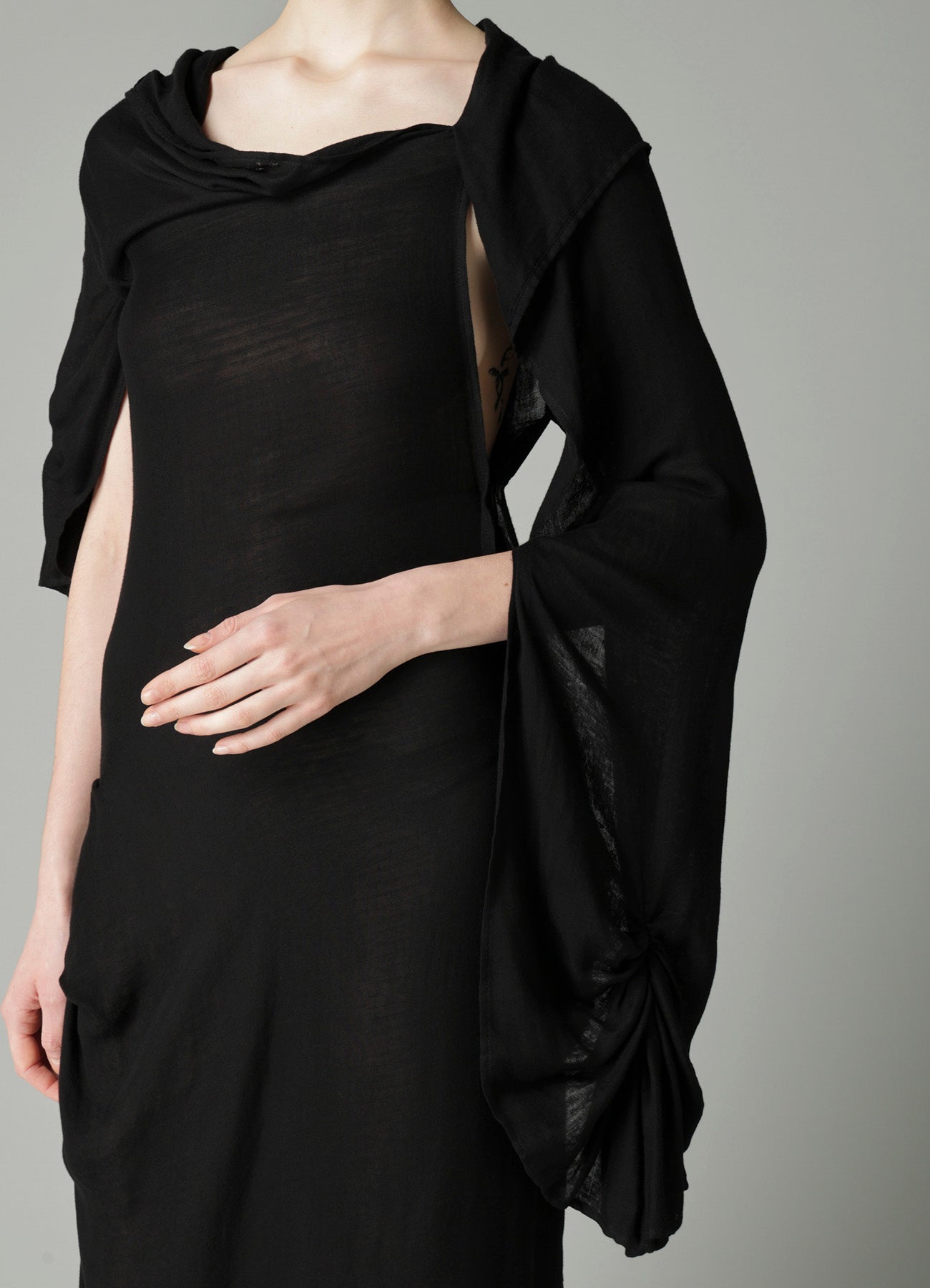 Ry DOUBLE LAYER GAUZE L LONG SLEEVE DRESS A