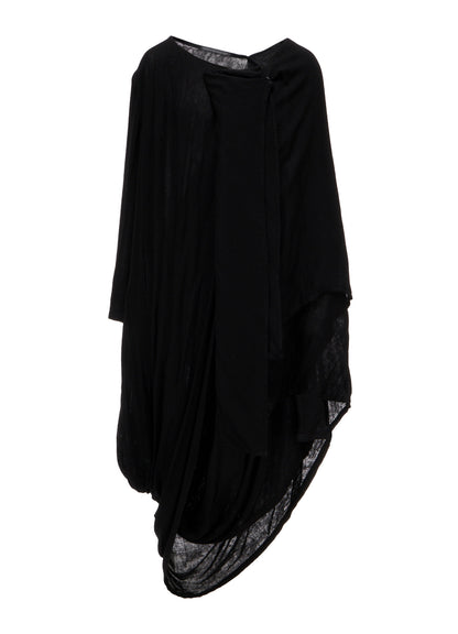 Ry DOUBLE LAYER GAUZE L DRAPED DRESS