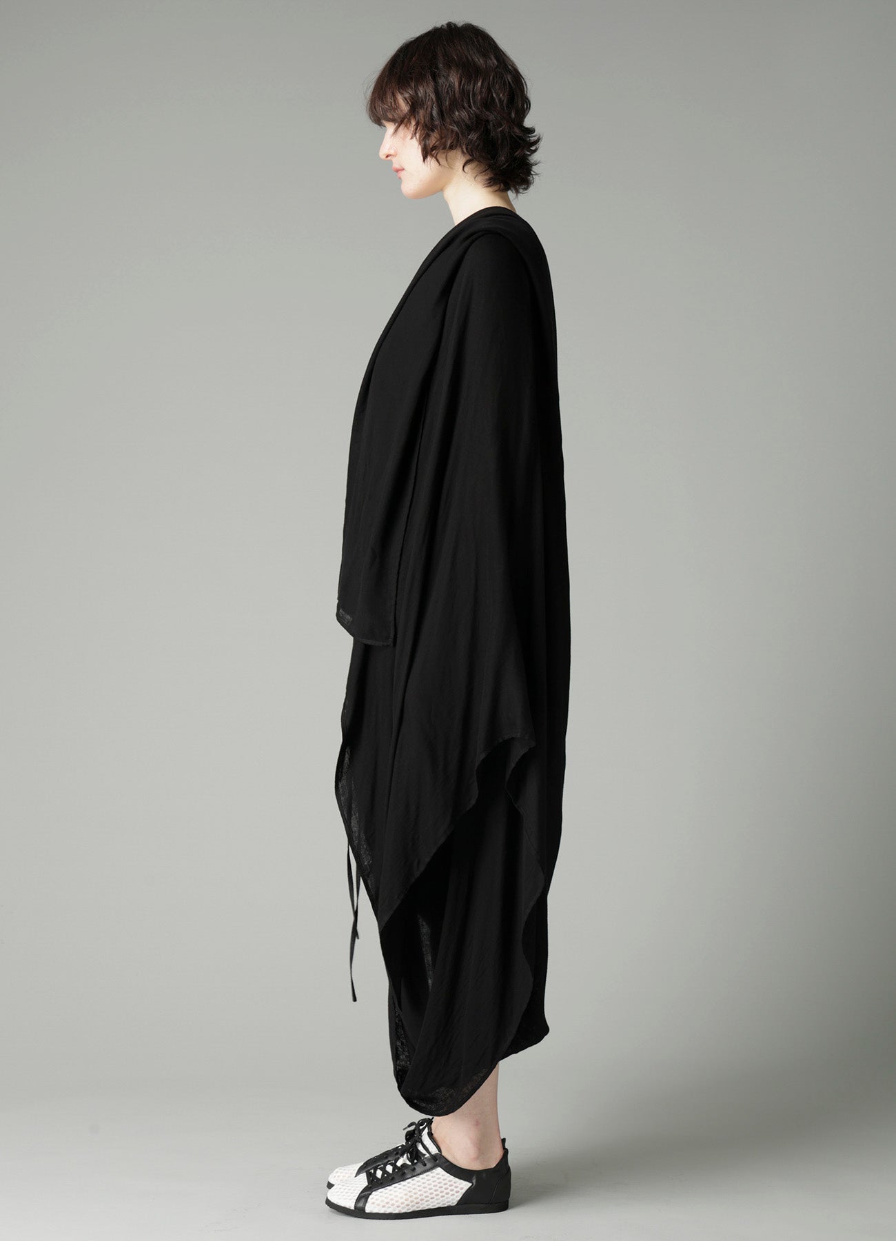 Ry DOUBLE LAYER GAUZE L DRAPED DRESS
