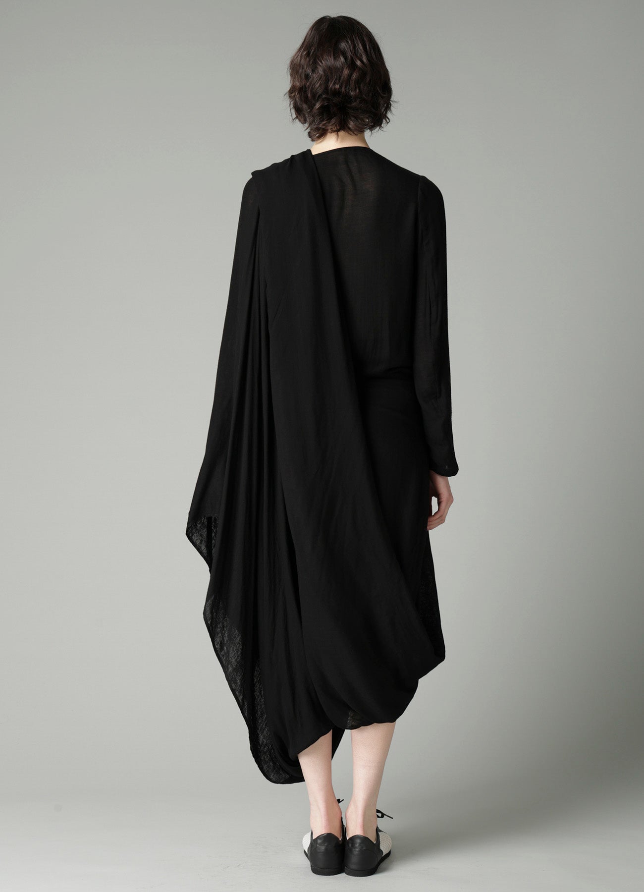 Ry DOUBLE LAYER GAUZE L DRAPED DRESS