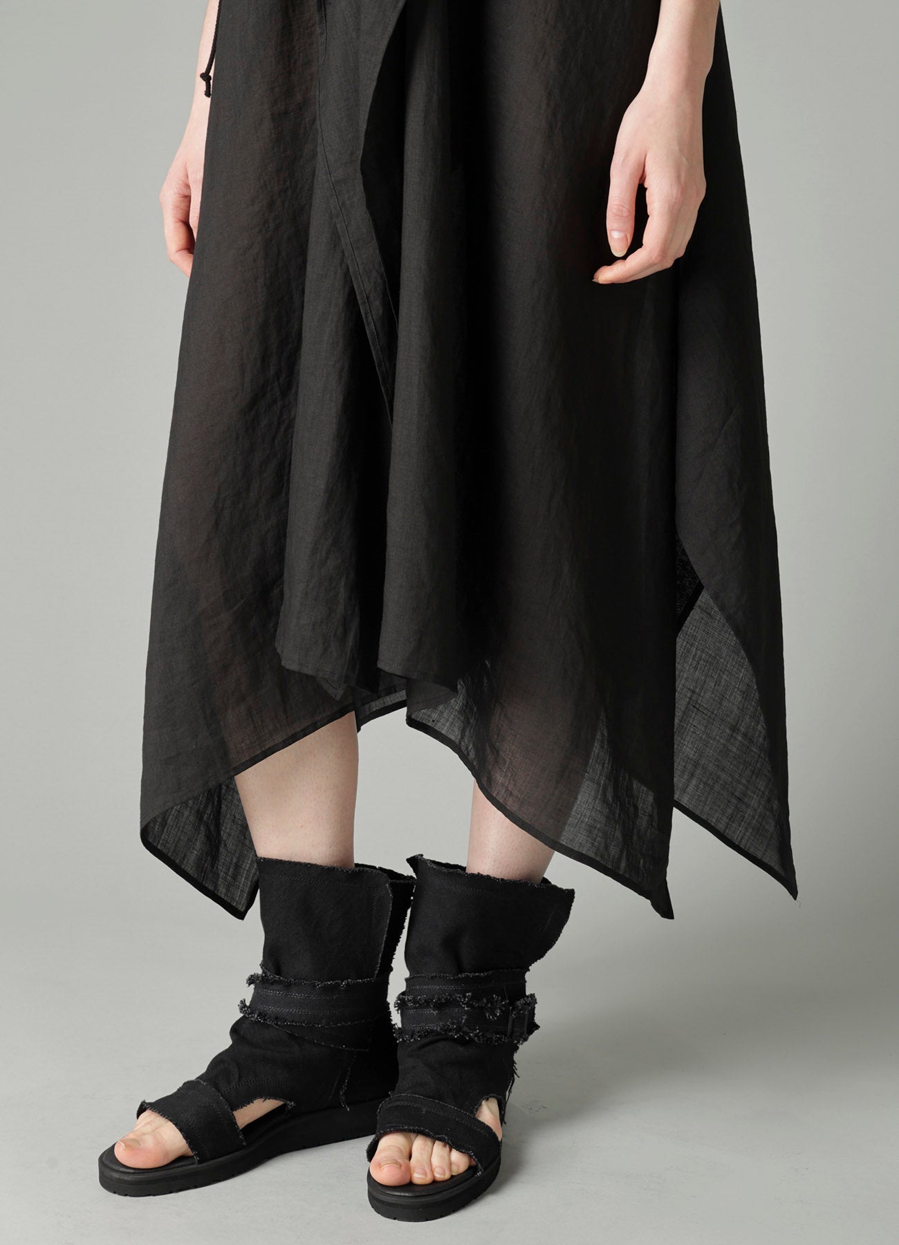 Ra LAWN SHOULDER S DRAPED DRESS