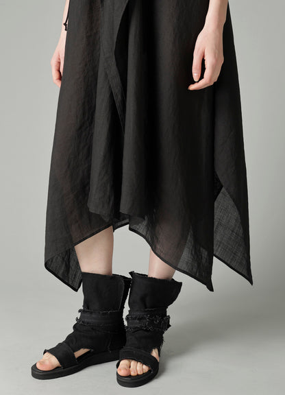Ra LAWN SHOULDER S DRAPED DRESS