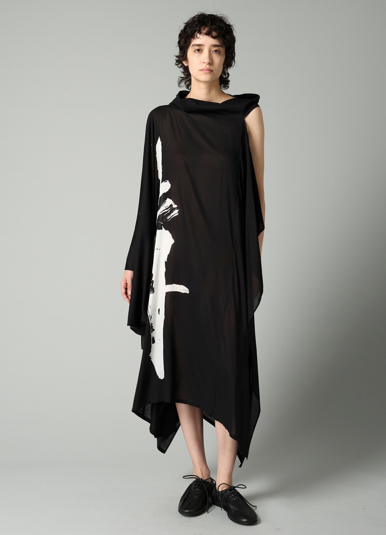 Ry LAWN ASM O SHOULDER DRESS B – THE SHOP YOHJI YAMAMOTO