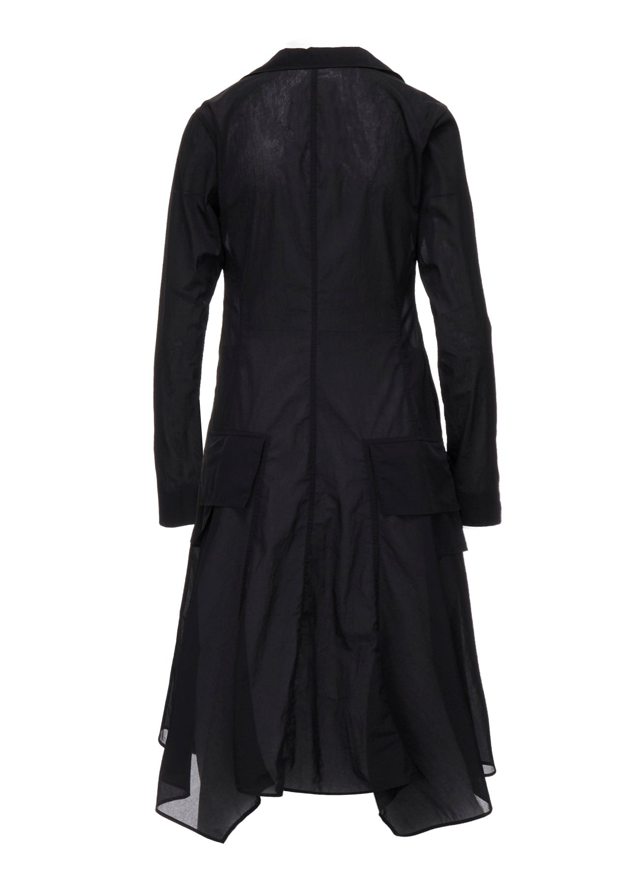RECYCLE Ny PLAIN WEAVE NOTCHED SHIRT COLLAR DRESS
