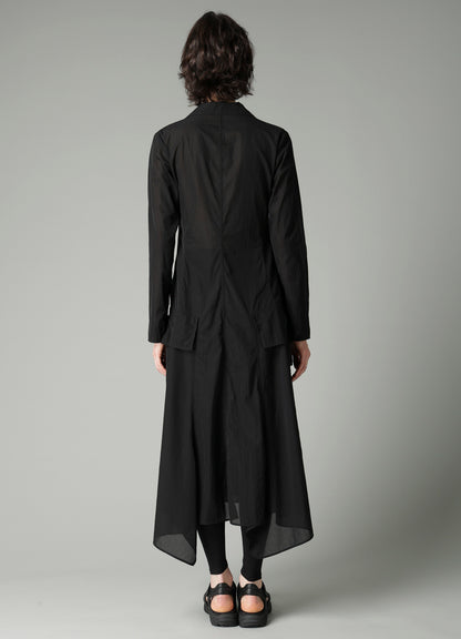 RECYCLE Ny PLAIN WEAVE NOTCHED SHIRT COLLAR DRESS