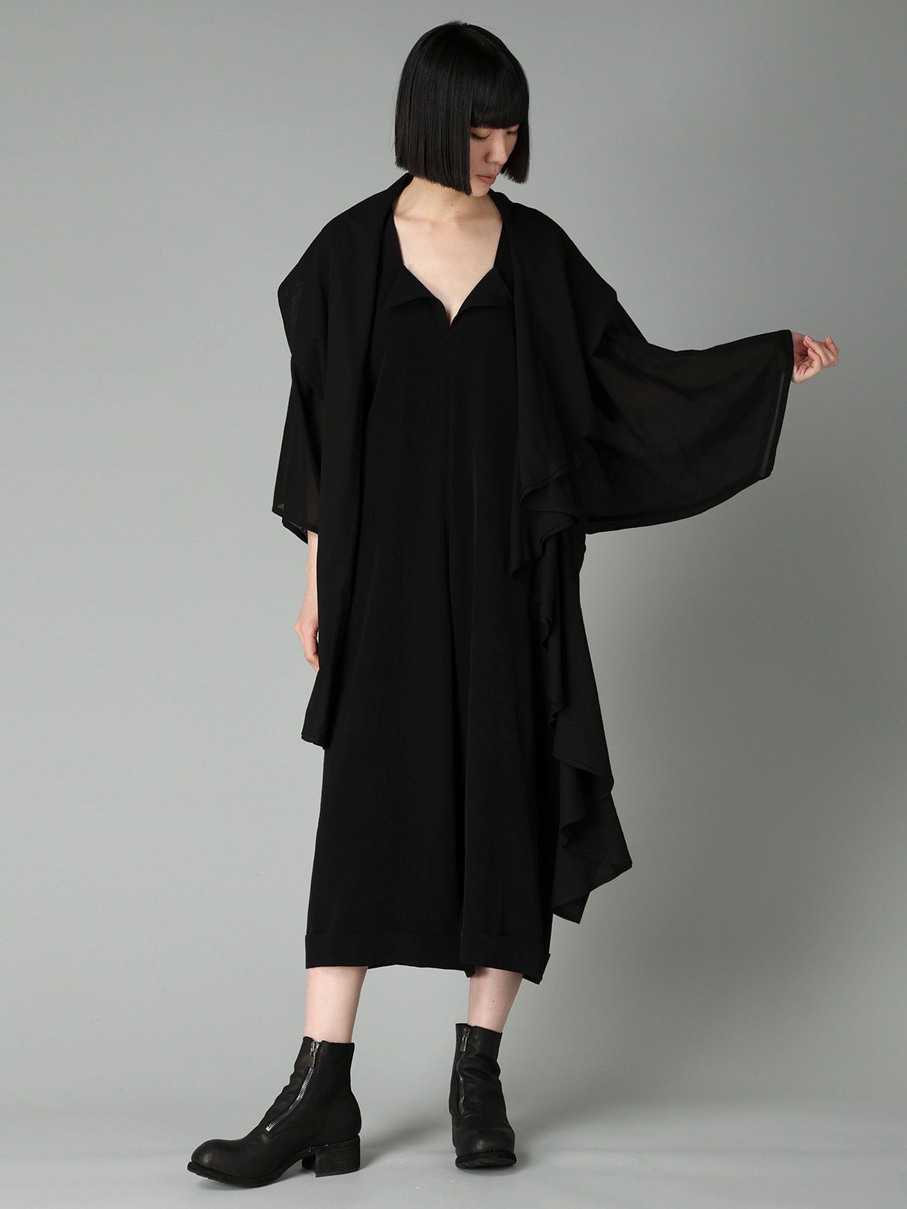 Ta/Pe CREPE DE CHINE JUMPSUIT DRESS