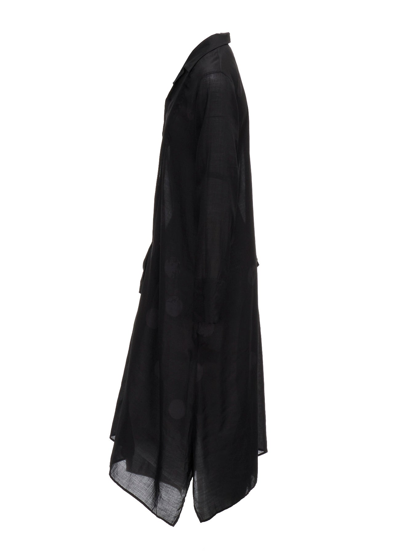 DAMAGED DOT L R DRAPE DETAIL SHIRT DRESS