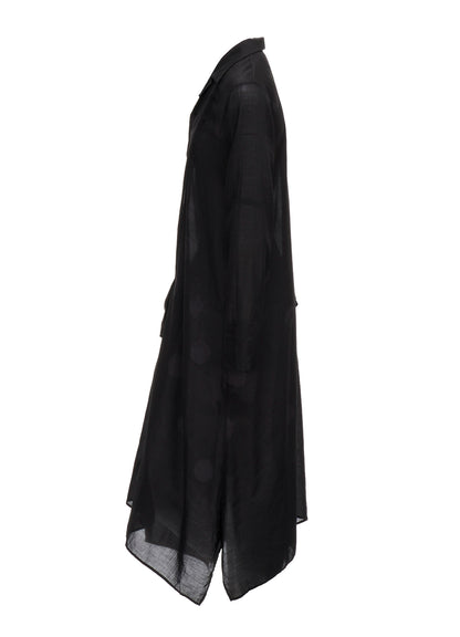 DAMAGED DOT L R DRAPE DETAIL SHIRT DRESS