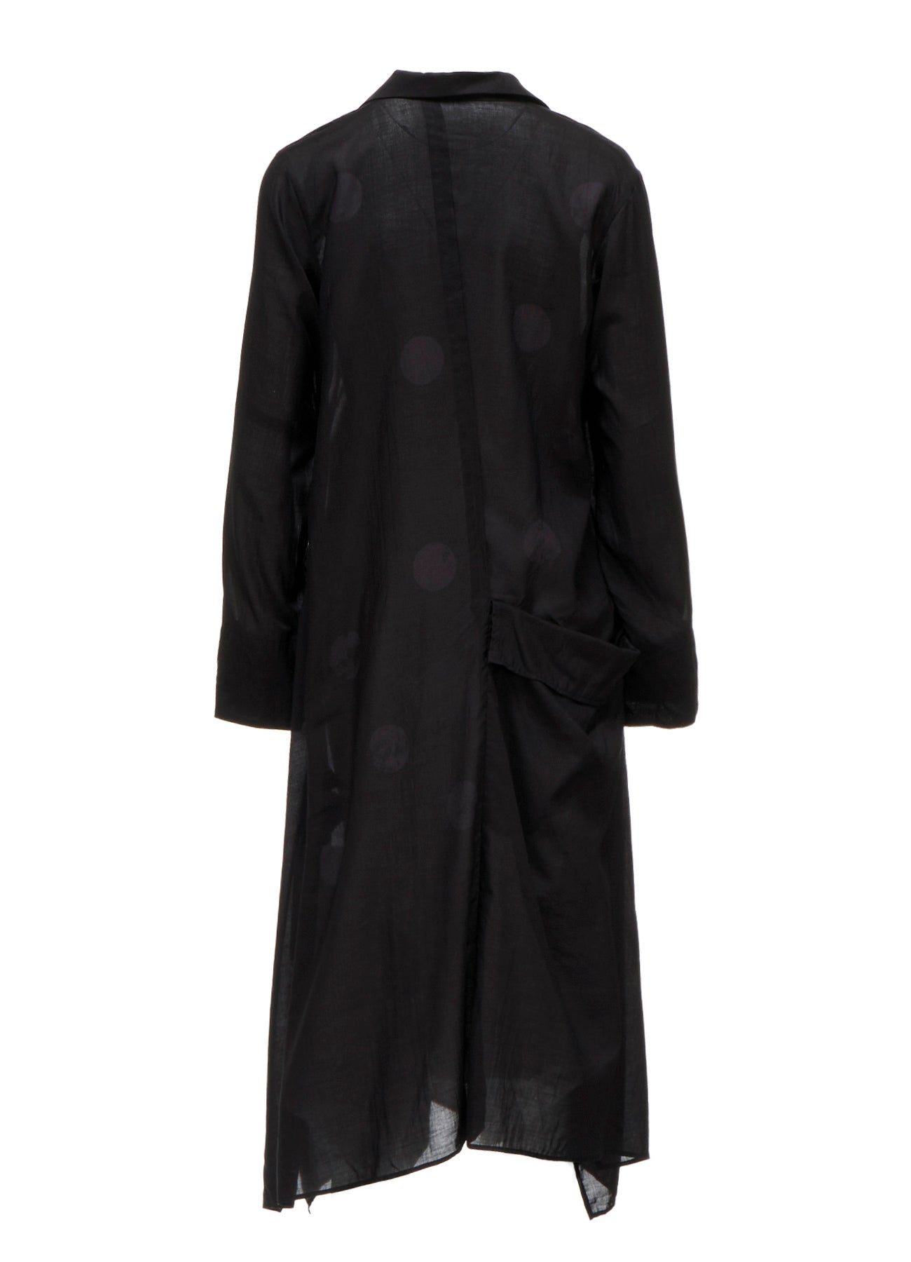 DAMAGED DOT L R DRAPE DETAIL SHIRT DRESS