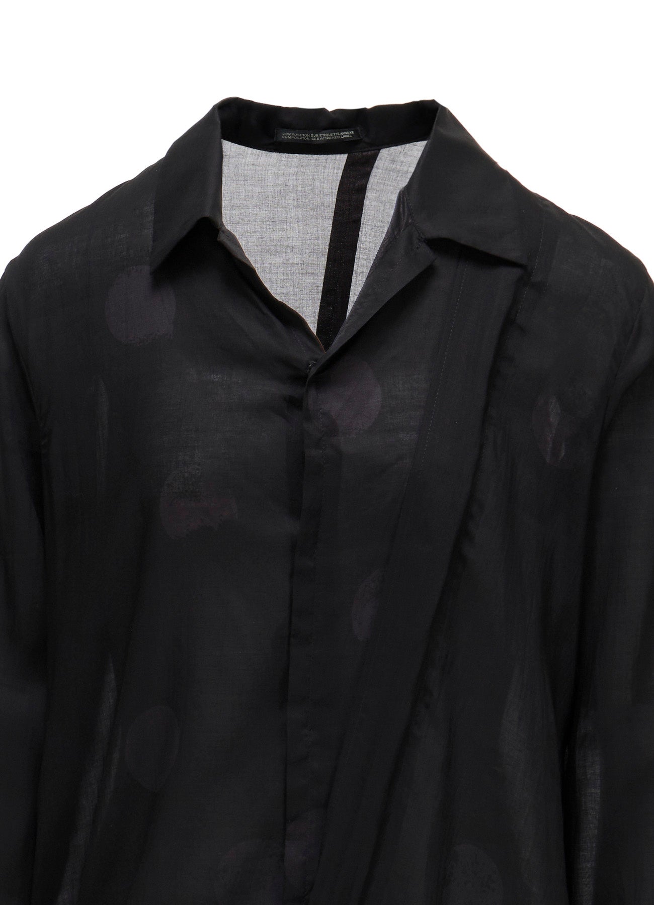 DAMAGED DOT L R DRAPE DETAIL SHIRT DRESS