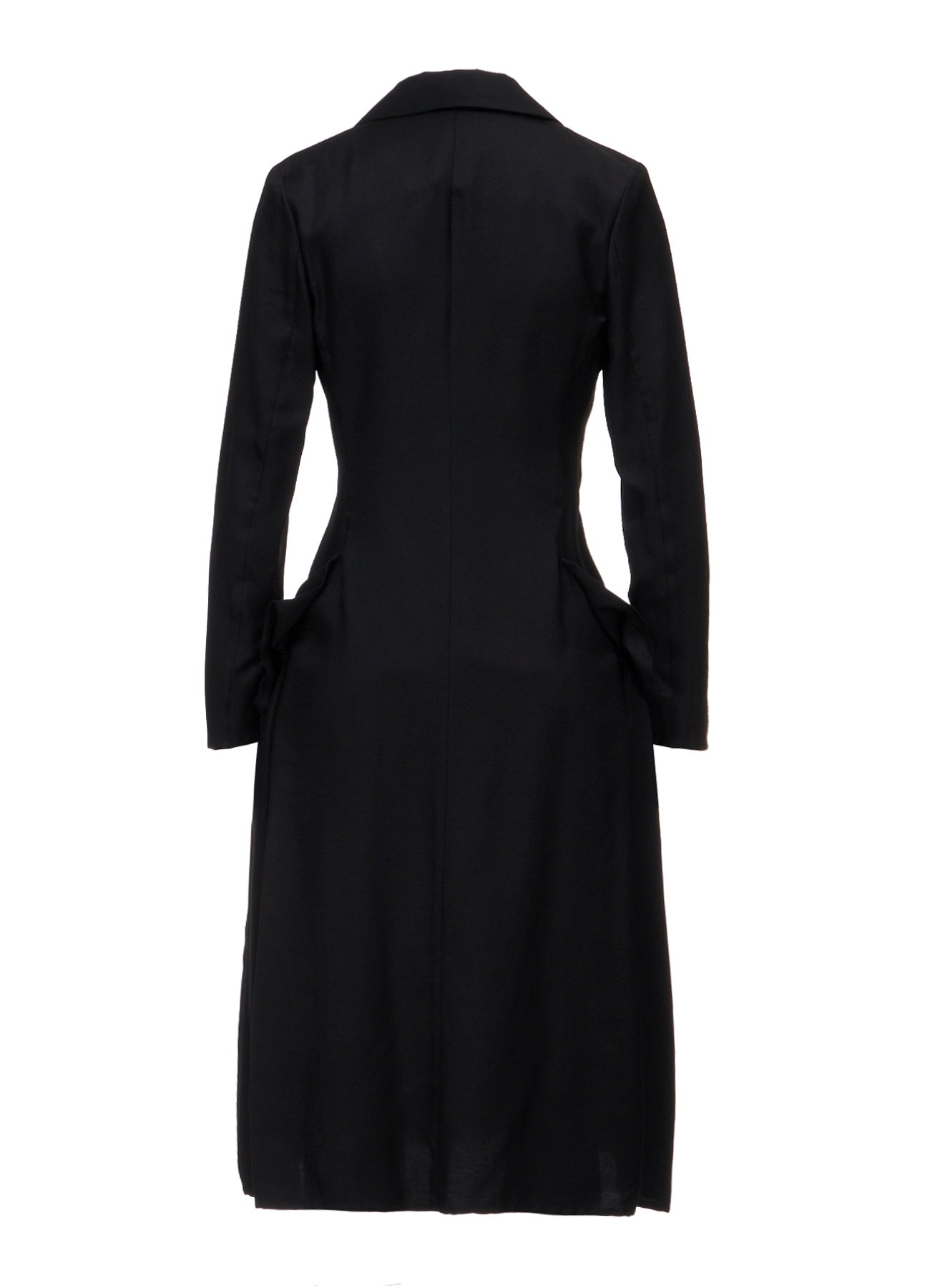 VISCOSE TWILL SIDE GATHER DETAIL ZIP DRESS