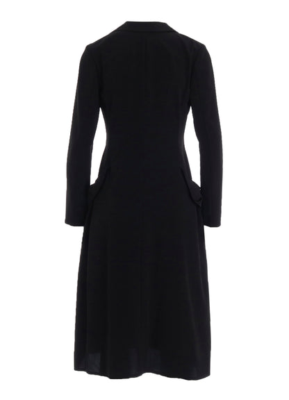Ta/Pe CREPE DE CHINE SIDE GATHER DETAIL ZIP DRESS
