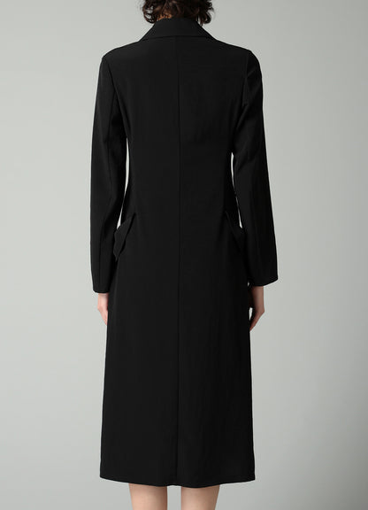 Ta/Pe CREPE DE CHINE SIDE GATHER DETAIL ZIP DRESS
