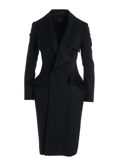 GABARDINE FLAP DETAIL SLIM DRESS