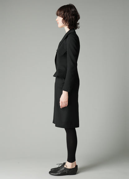 GABARDINE FLAP DETAIL SLIM DRESS