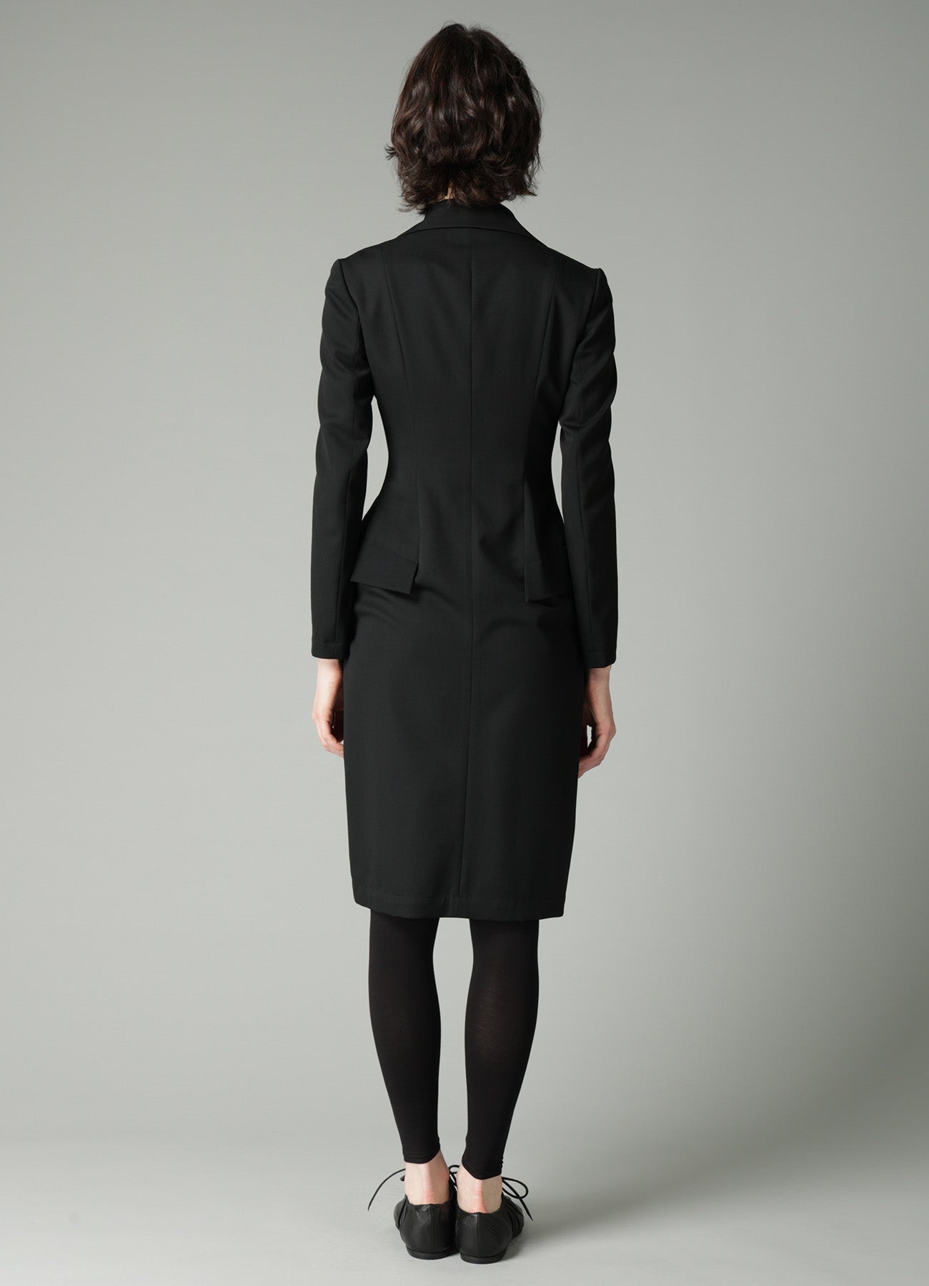 GABARDINE FLAP DETAIL SLIM DRESS