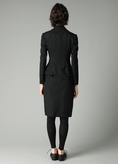 GABARDINE FLAP DETAIL SLIM DRESS