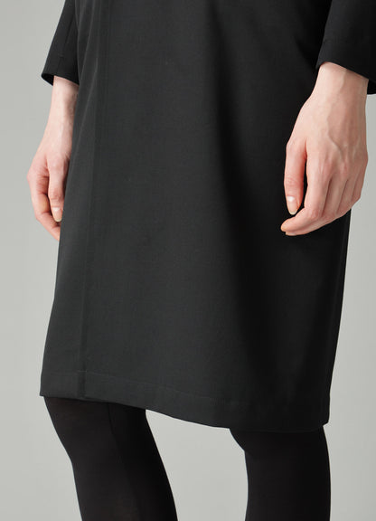 GABARDINE FLAP DETAIL SLIM DRESS