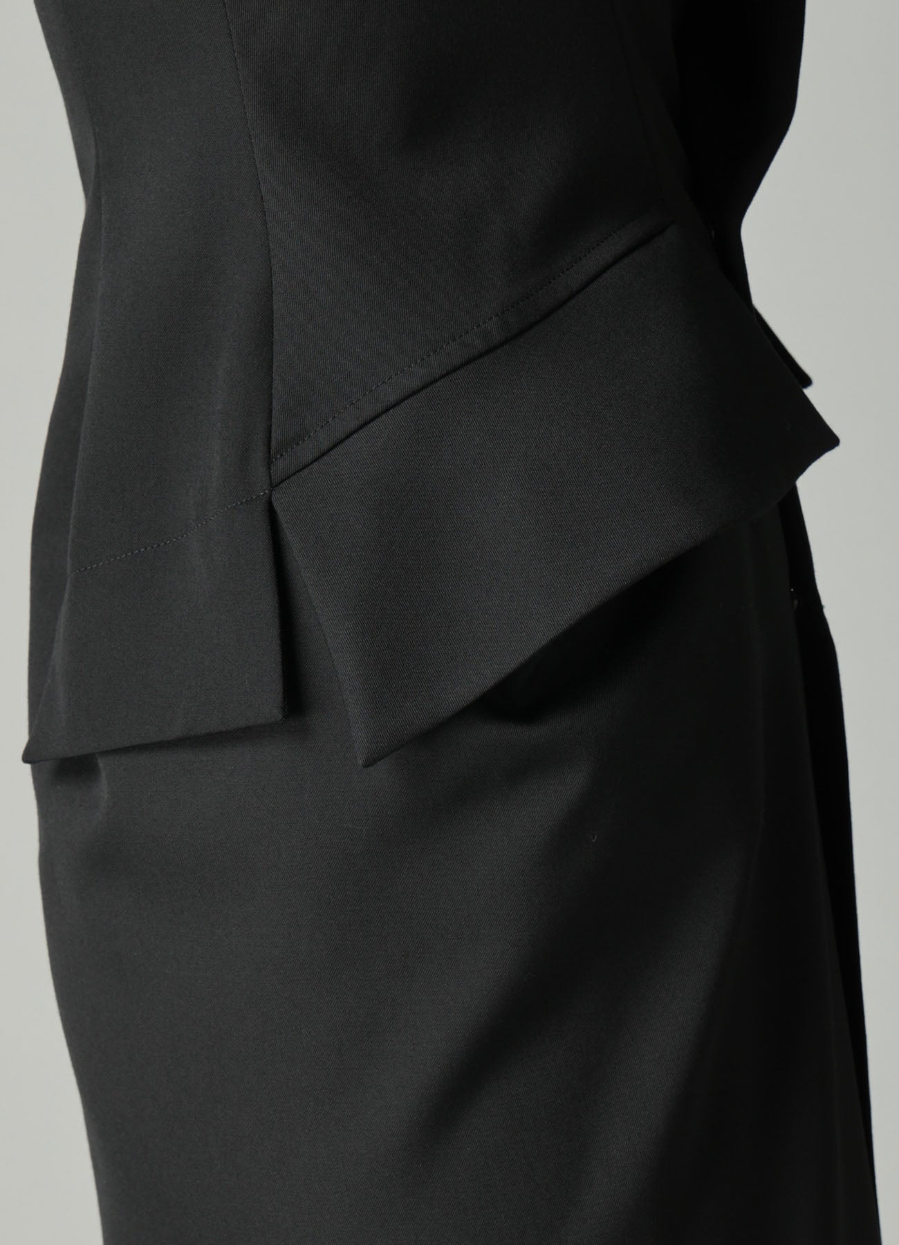 GABARDINE FLAP DETAIL SLIM DRESS
