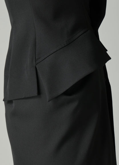 GABARDINE FLAP DETAIL SLIM DRESS