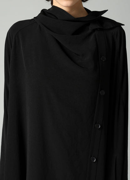 Ta/Pe CREPE DE CHINE STOLE DETAIL DRAPED DRESS