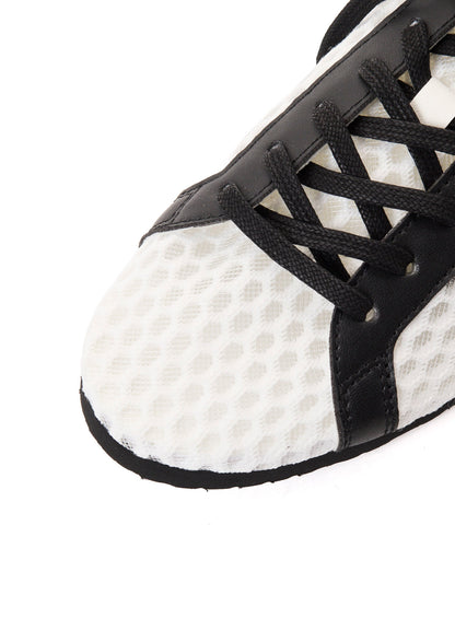Pe Mesh Pu LEATHER LACE-UP LOW-CUT SHOES