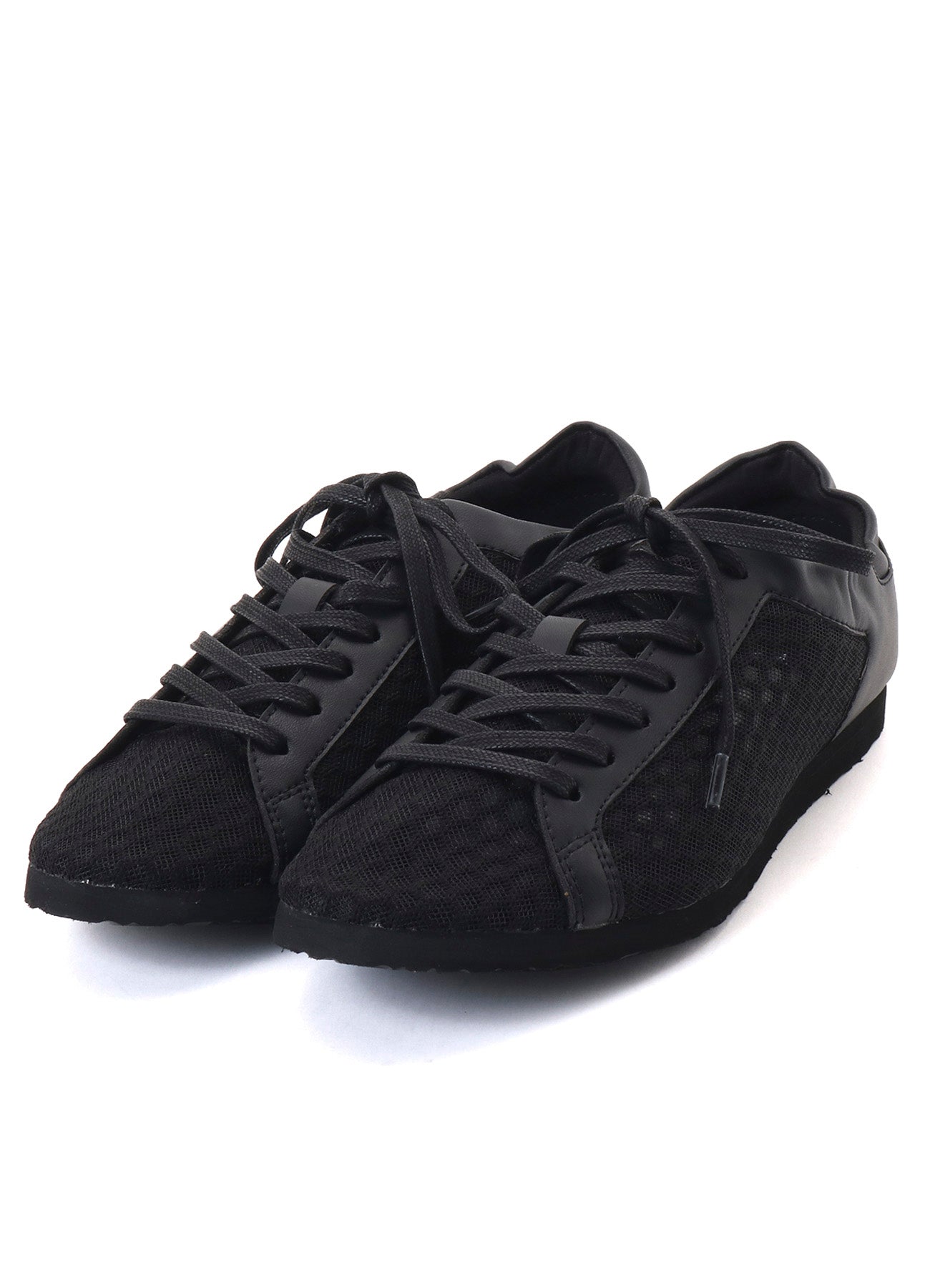 Pe Mesh Pu LEATHER LACE-UP LOW-CUT SHOES