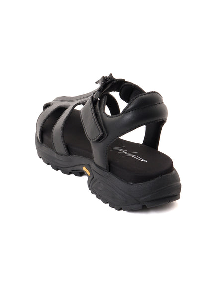 Pu LEATHER FRONT ZIP SANDALS