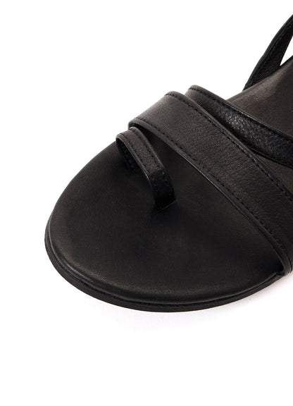 MATT OIL LEATHER BK STRAP SANDALS B