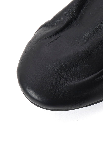 SMOOTH TANNIN LEATHER GATHER LOW-CUT SHOES