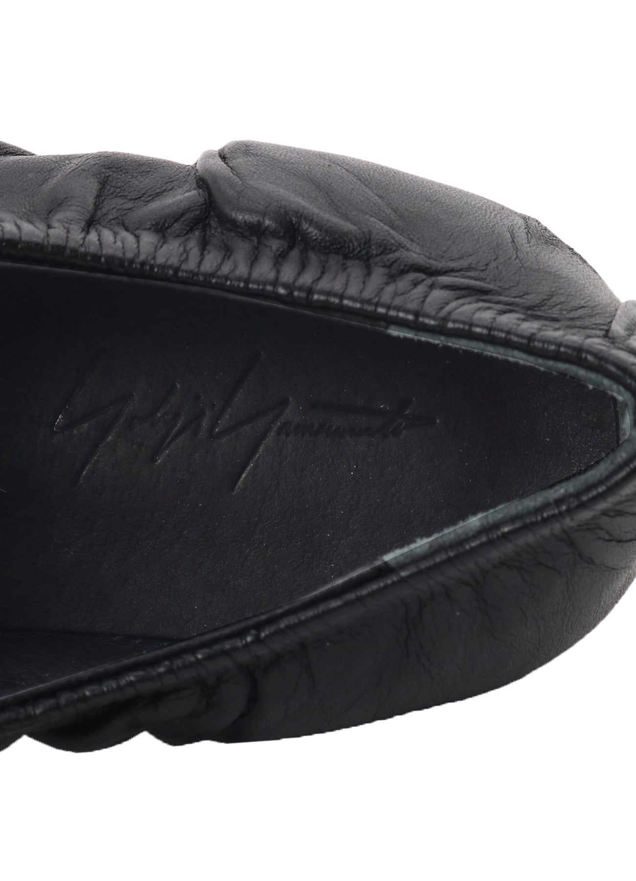 SMOOTH TANNIN LEATHER GATHER LOW-CUT SHOES