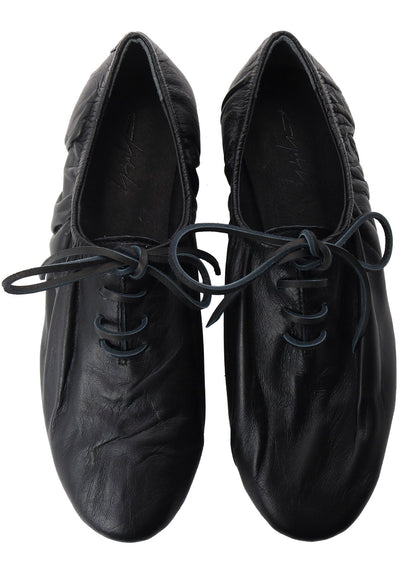 SMOOTH TANNIN LEATHER GATHER LOW-CUT SHOES