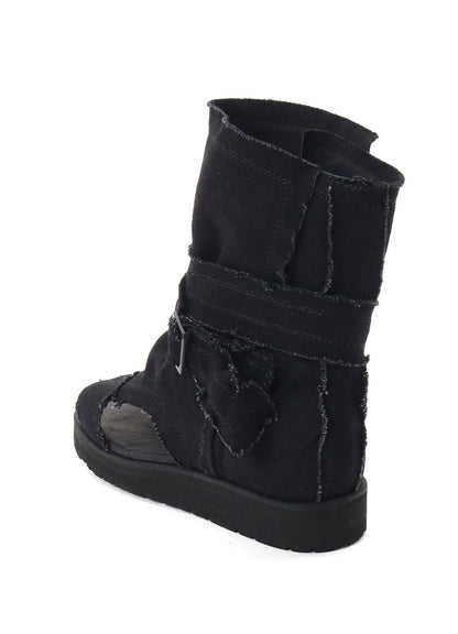 12OZ BIO DENIM OPEN TOE BOOTS