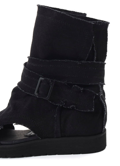 12OZ BIO DENIM OPEN TOE BOOTS