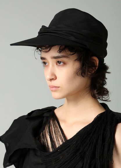 PAPER LINEN CLOTH DRAPED CAP