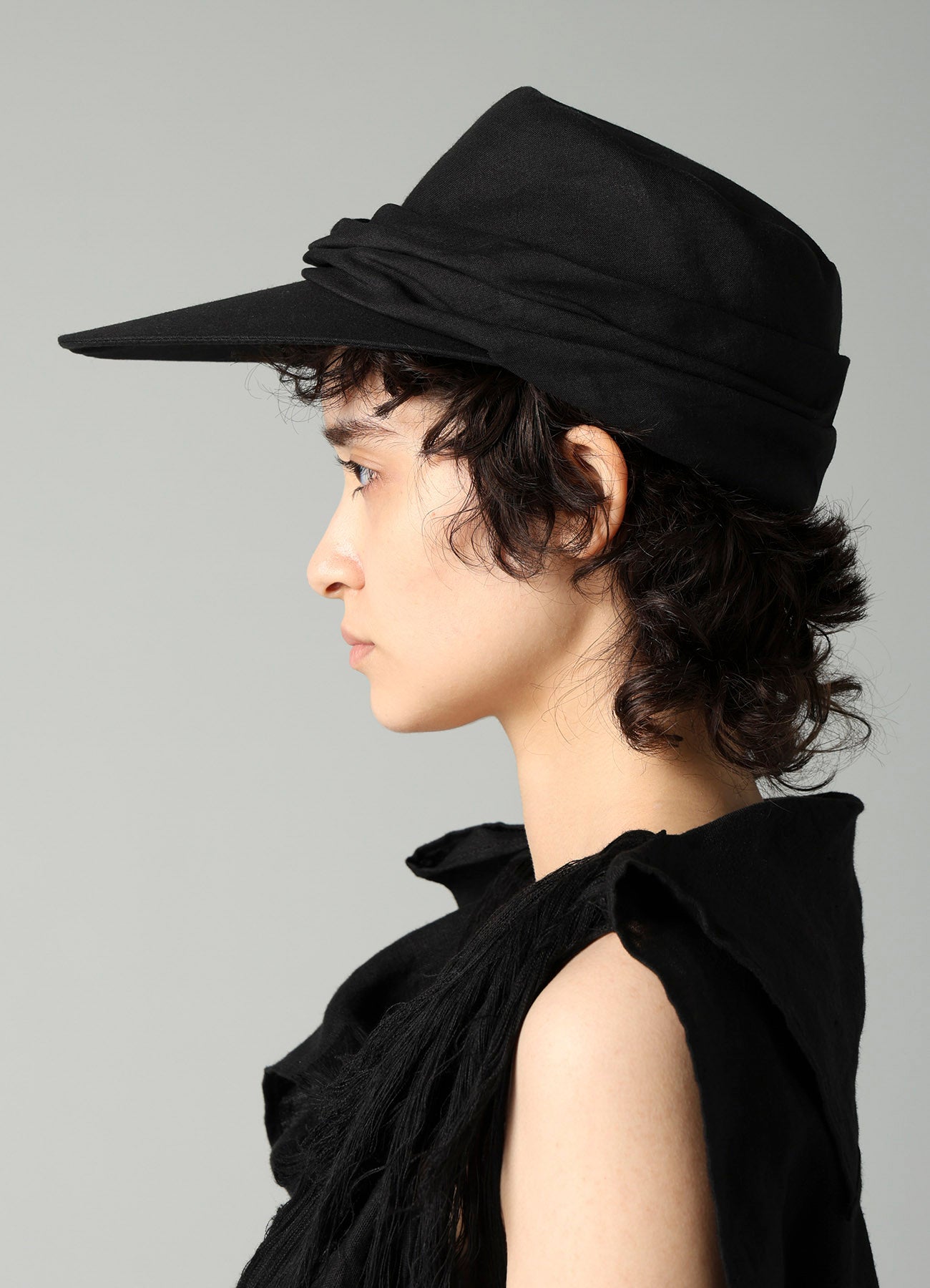 PAPER LINEN CLOTH DRAPED CAP