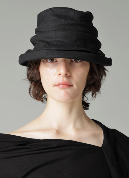 LINEN DRAPED BUCKET HAT
