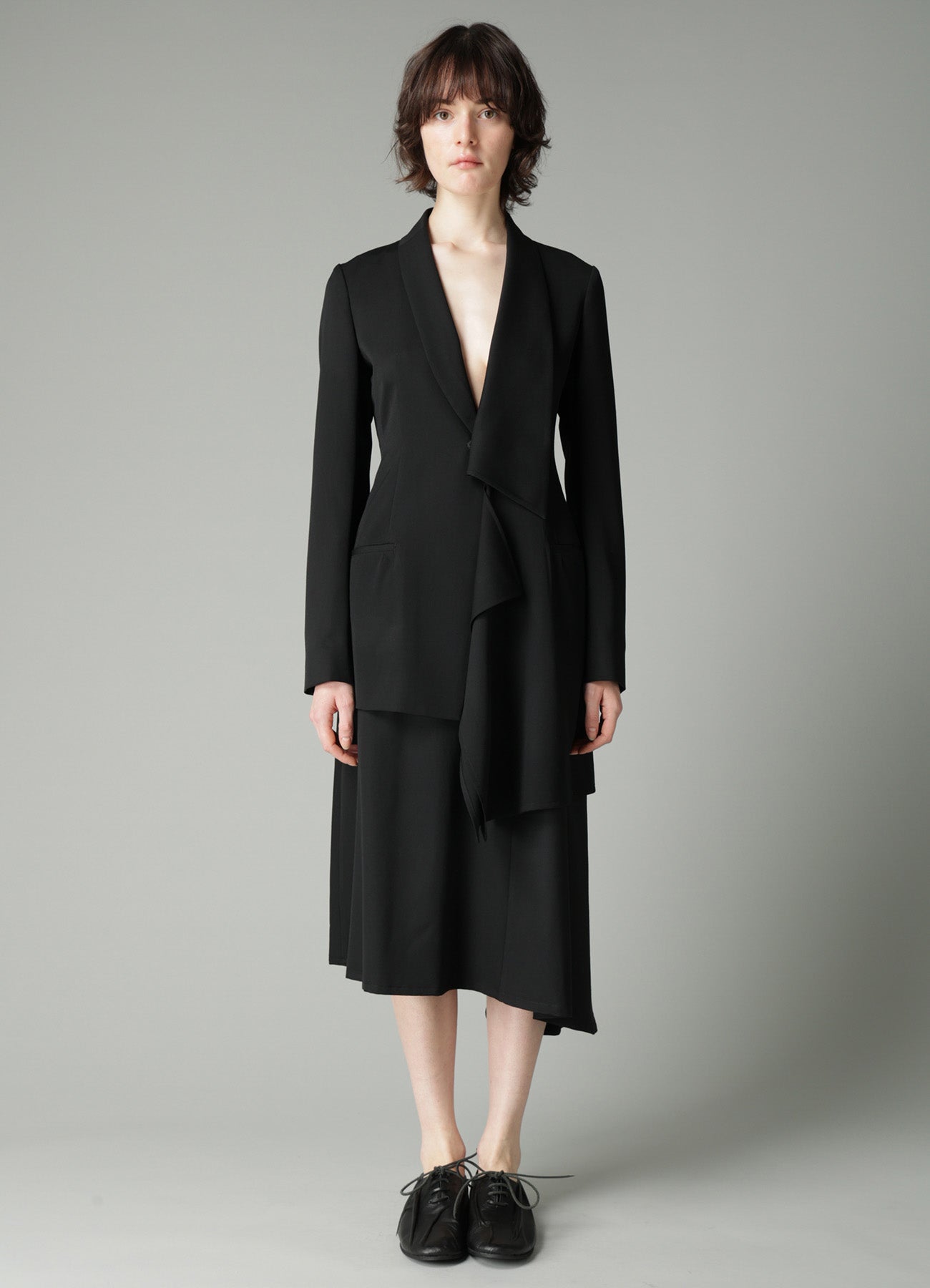 GABARDINE UNBALANCED JACKET