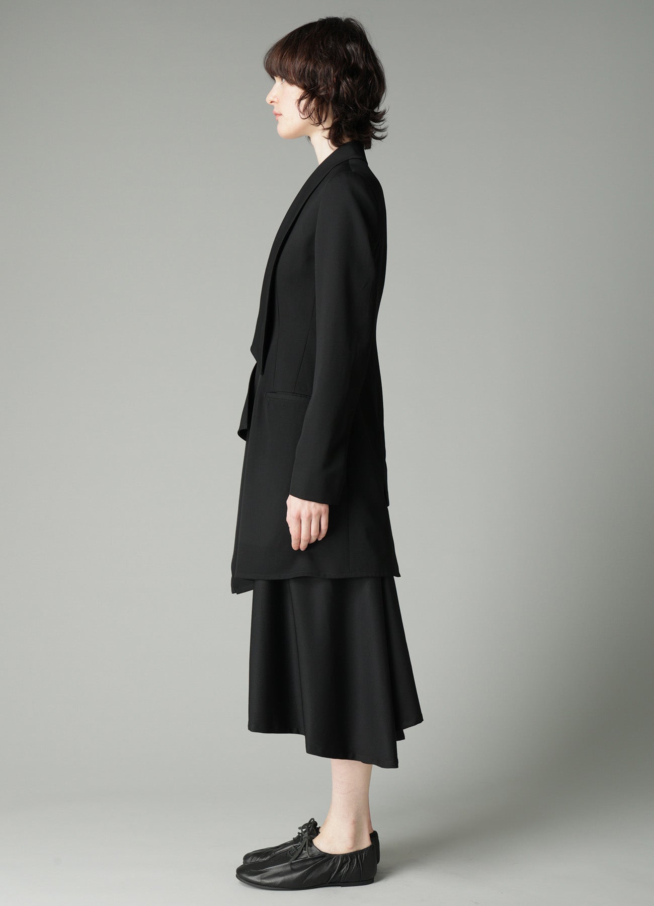 GABARDINE UNBALANCED JACKET