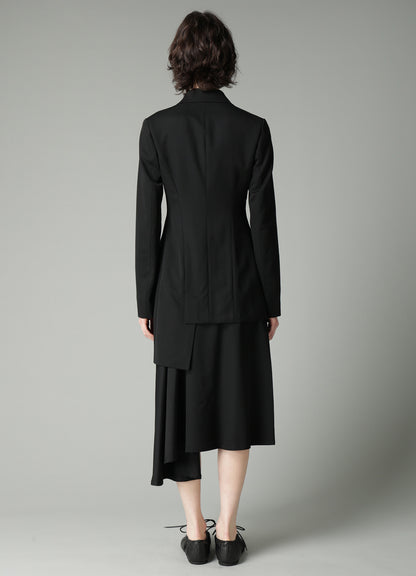 GABARDINE UNBALANCED JACKET