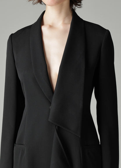 GABARDINE UNBALANCED JACKET