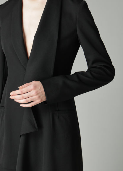 GABARDINE UNBALANCED JACKET