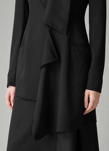 GABARDINE UNBALANCED JACKET