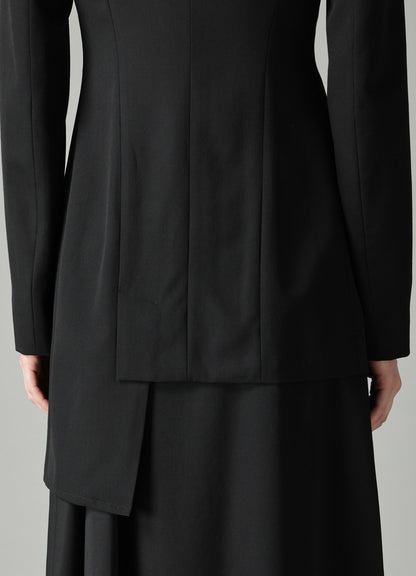 GABARDINE UNBALANCED JACKET