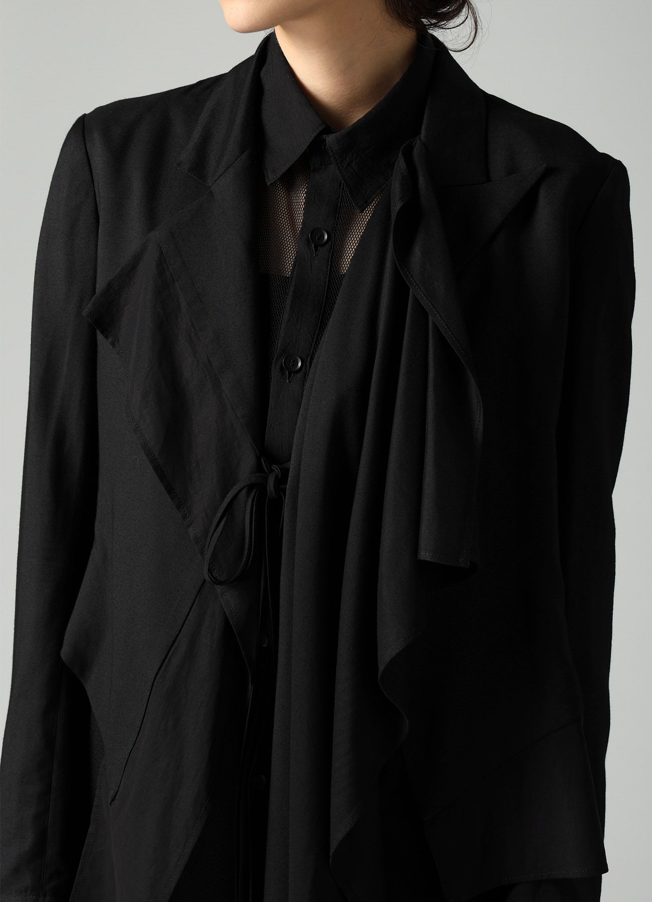 VISCOSE TWILL F COMBINATION SHORT JACKET – THE SHOP YOHJI YAMAMOTO