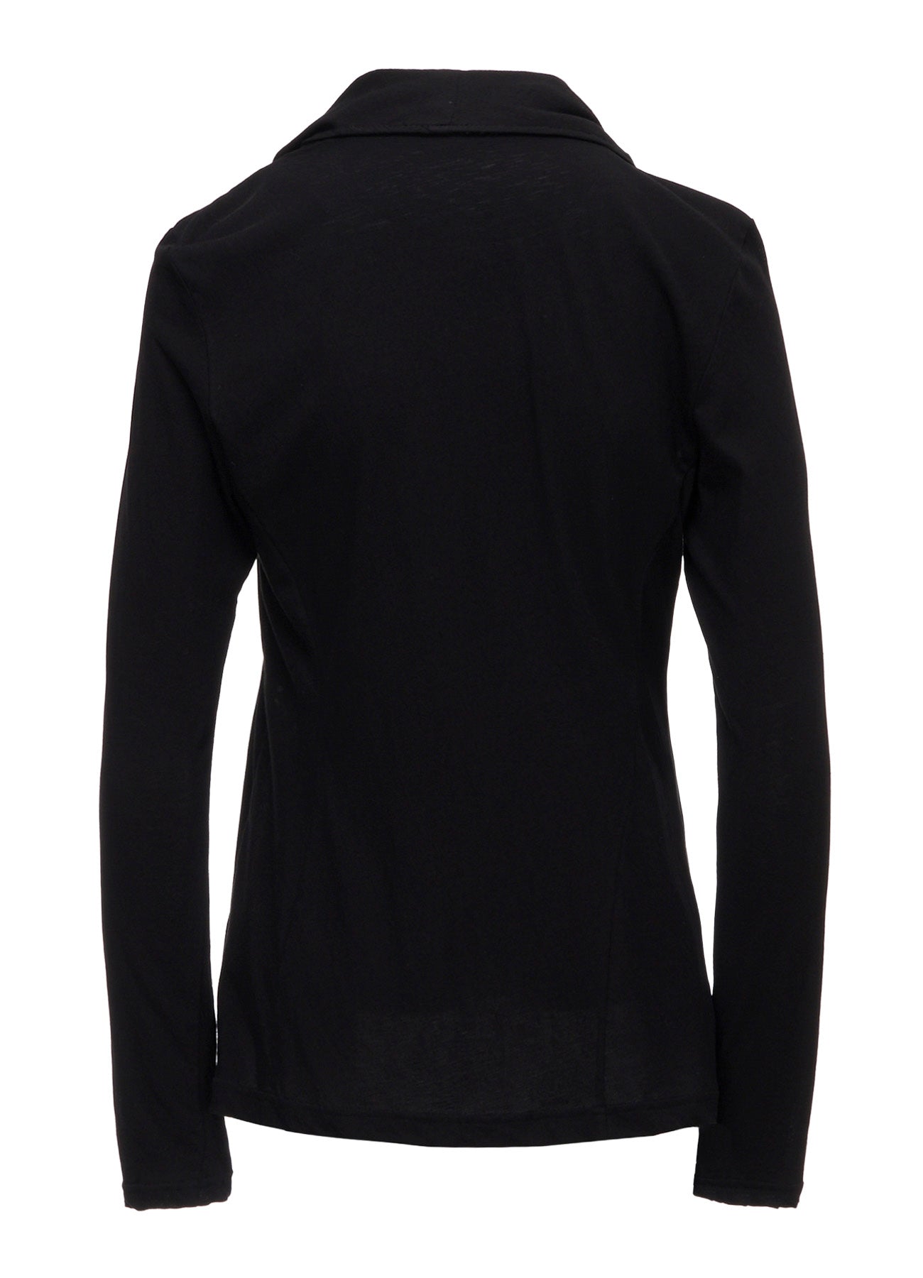 COTTON SINGLE JERSEY DRAPED JACKET