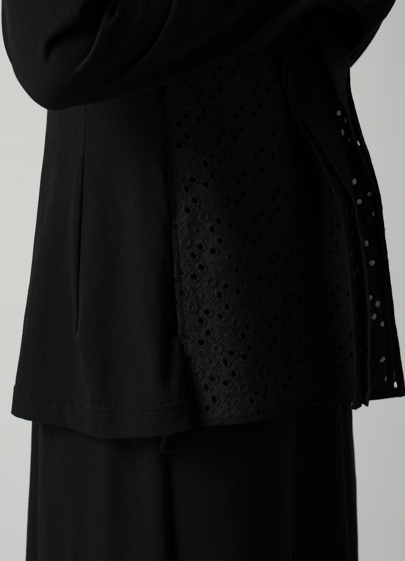 COTTON SINGLE JERSEY DRAPED JACKET