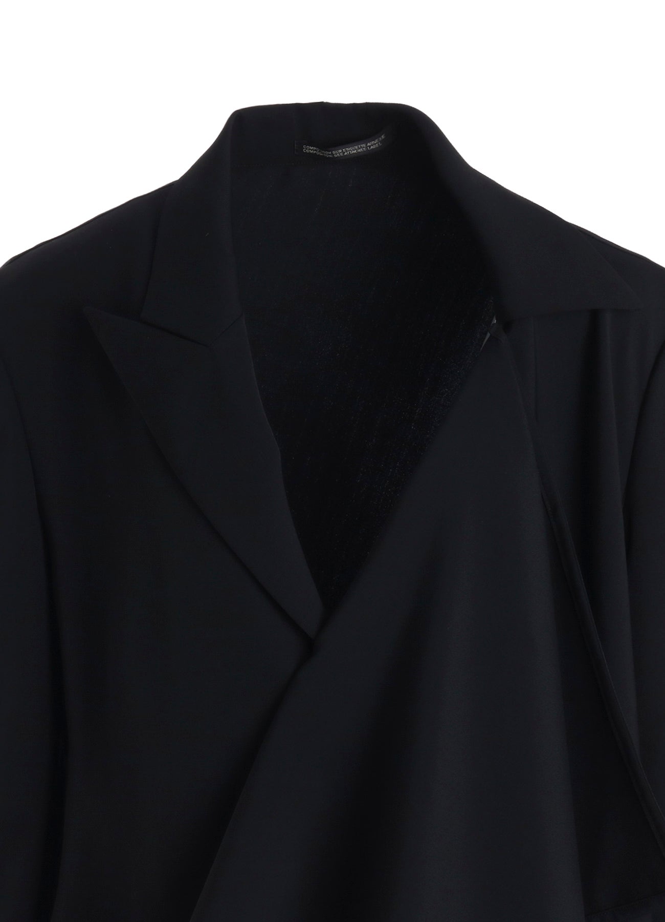 WOOL GABARDINE DRAPED JACKET